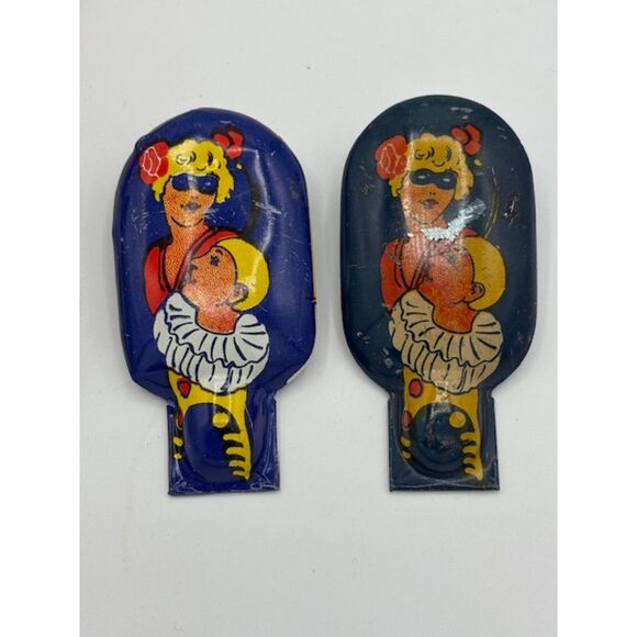 LOT of 5 Vintage Tin Clickers Toys Metal Alligator Masquerade Litho - Picture 9 of 10